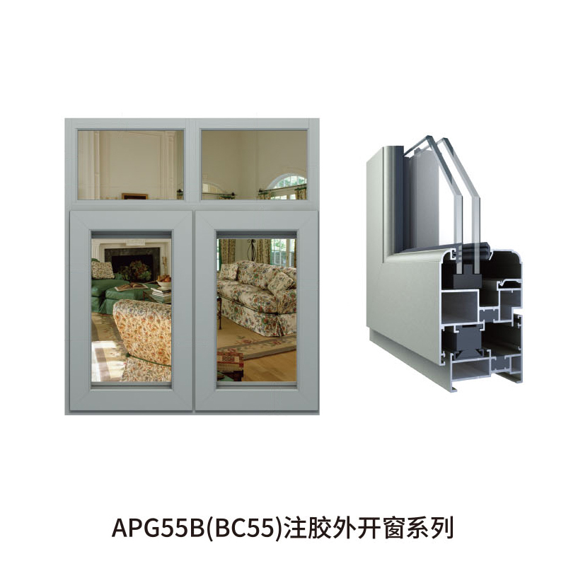 APG55B(BC55)注胶外开窗系列