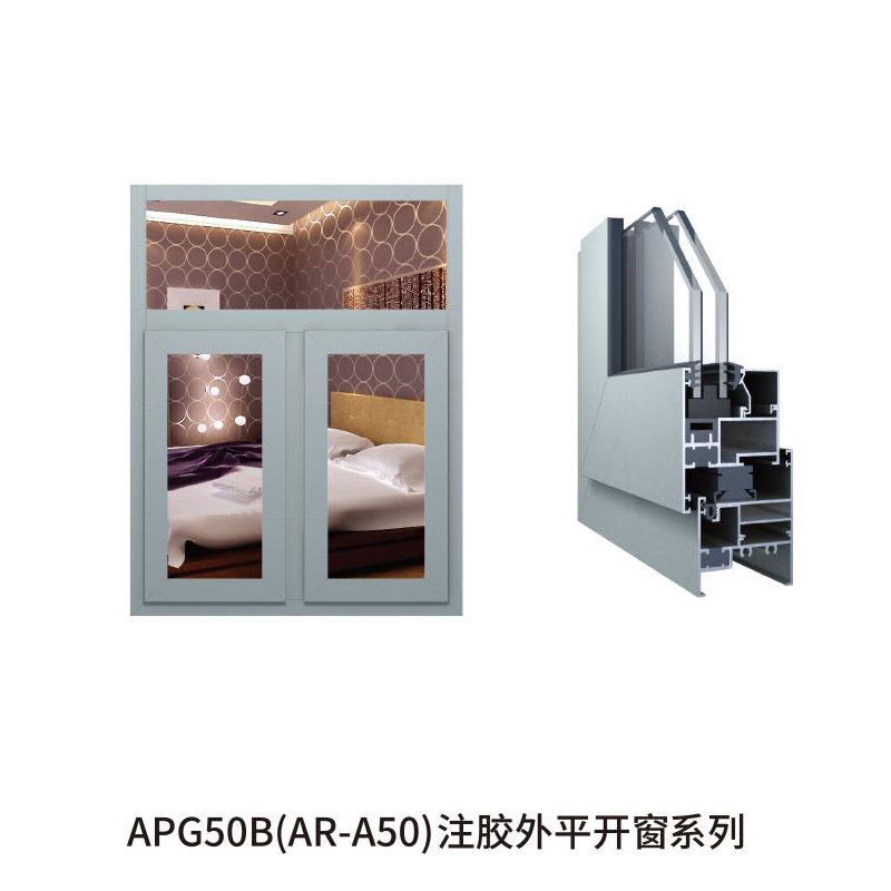 APG50B(AR-A50)注胶外平开窗系列