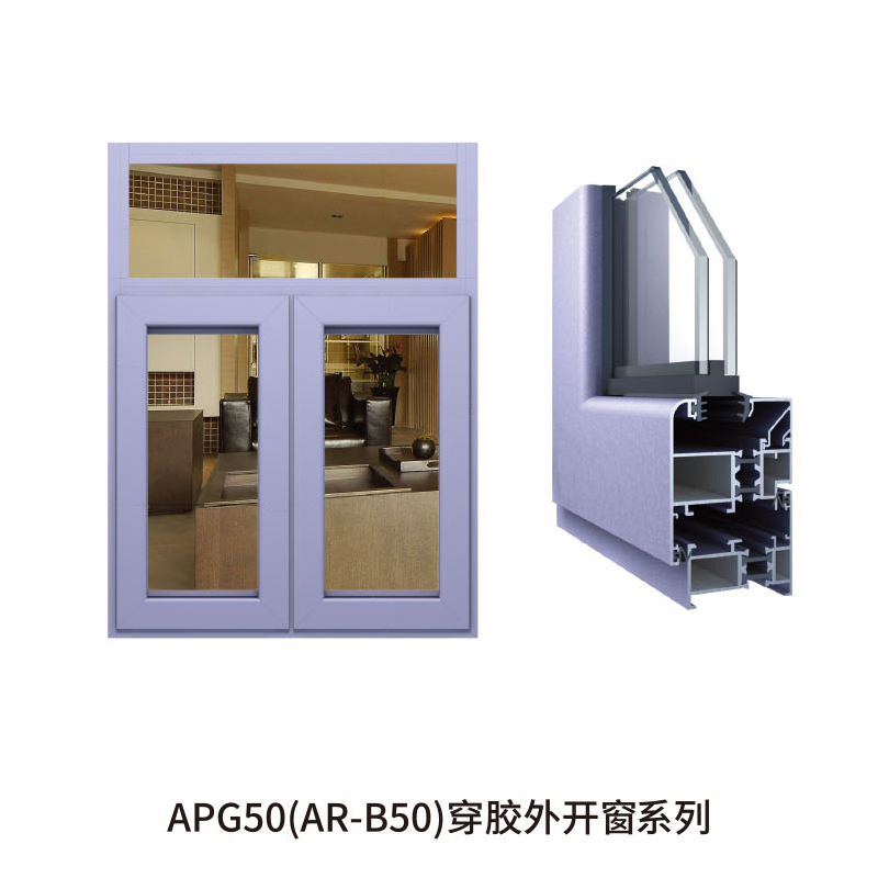 APG50(AR-B50)穿胶外开窗系列